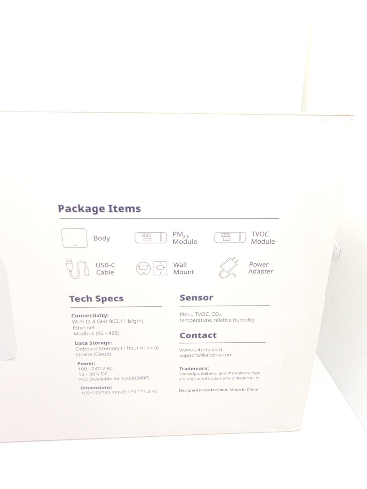 Kaiterra Sensedge Mini Planetwatch Type 3 Sensor - SE-200 OPEN BOX