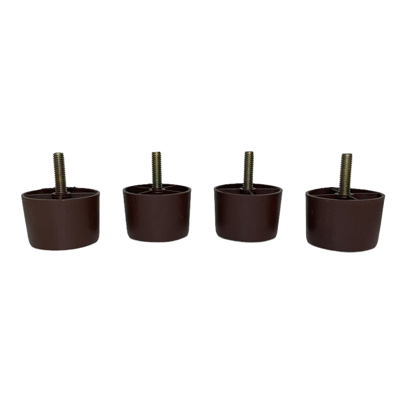 1.5" Inch Brown Round Tapered Plastic Sofa Couch Chair Legs Set of 4 (1.5)
