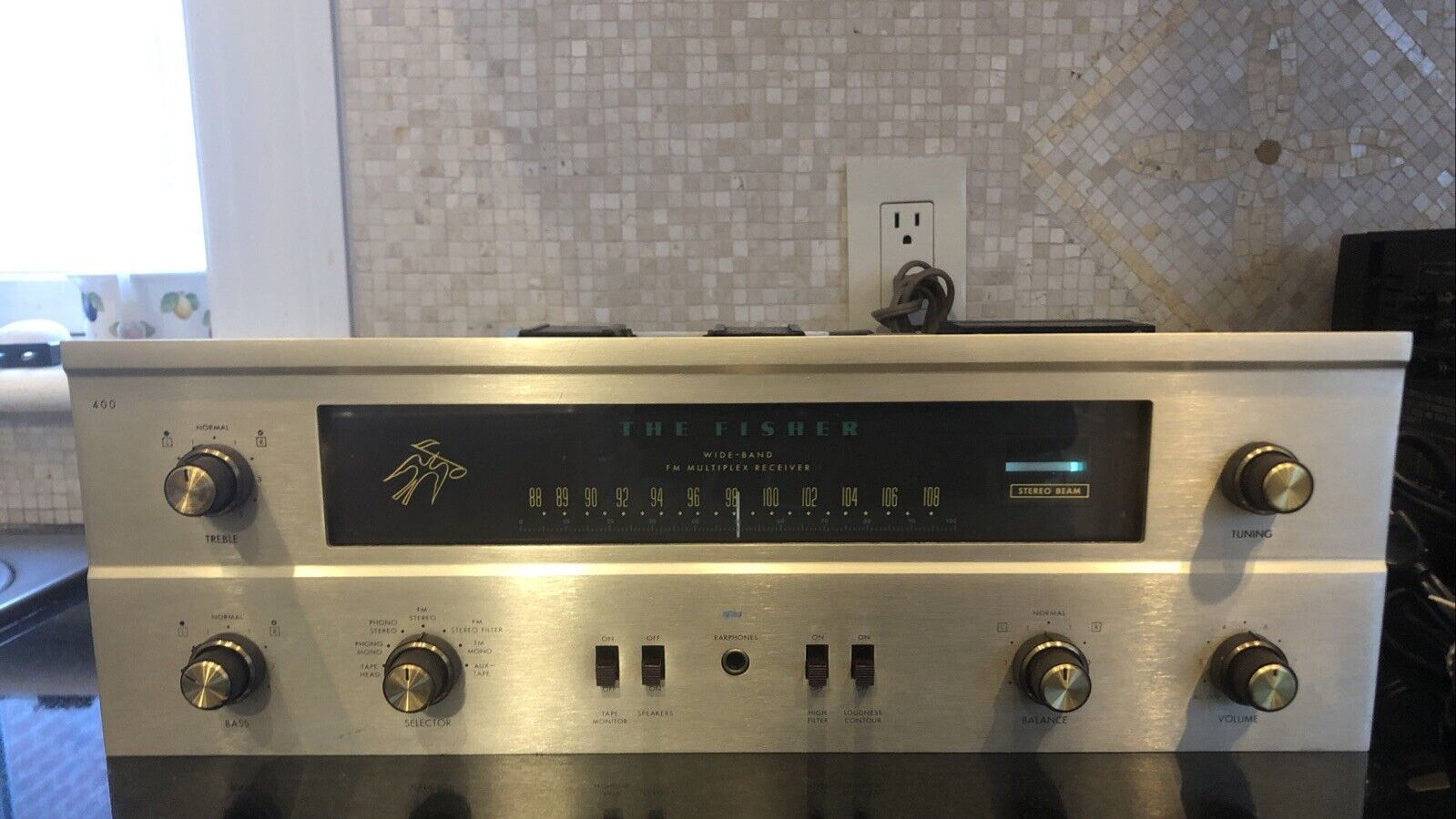 FISHER 400 FM Multiplex Tube Receiver Amplifier Perfect Working Condition #37648