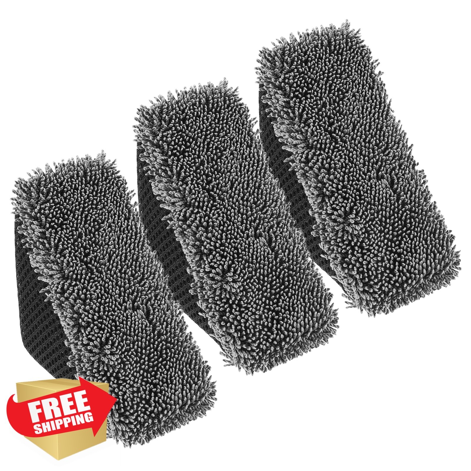 Skrfren 3 PK Tire Shine Applicator Sponges