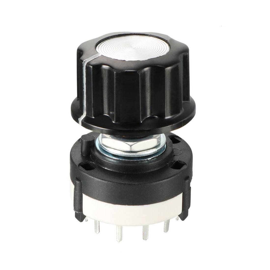 1P12T 1Pole 12Throw 1Deck Band Channel Rotary Switch Selector Plastic Knob