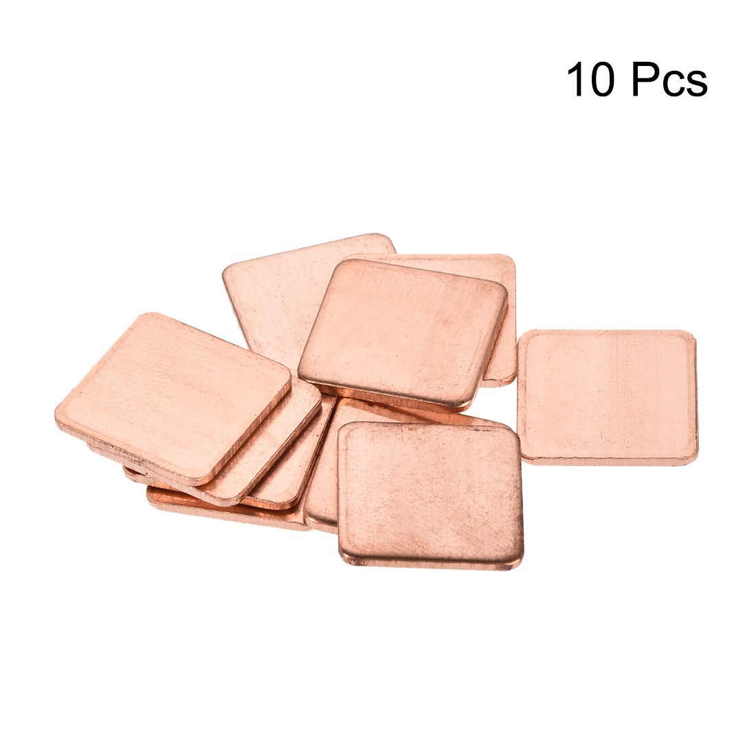 10Pcs Flat IC Chipset Thermal Copper Heatsink for CPU GPU 15 x 15 x 1.2mm