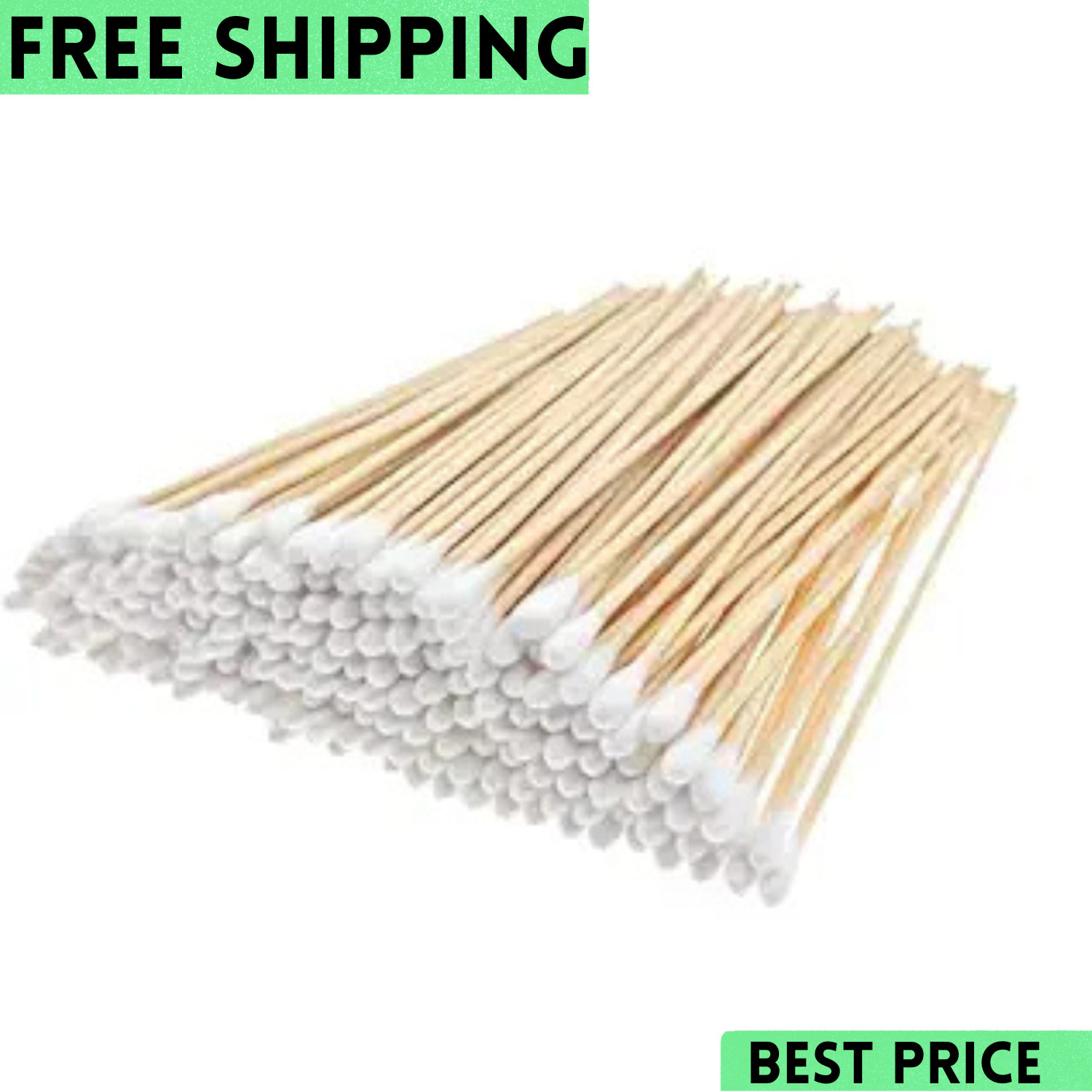 200pc Cotton Swabs Swab Q-tips 6" Long Wood Medical Grade Manufacturer Sealed
