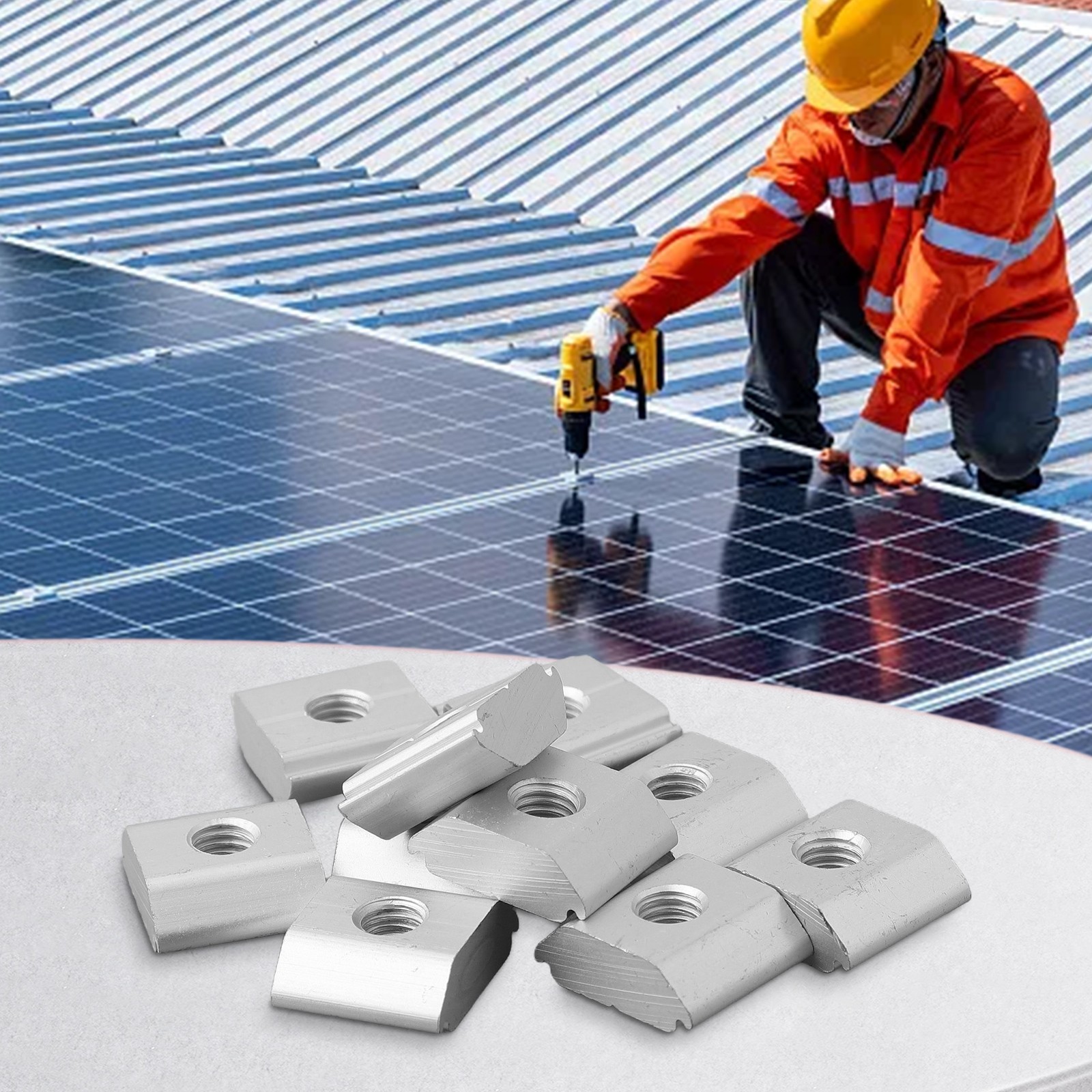 10Pcs Solar Panel Mounting Panel Brackets Clamp For Framed Panels PV Bracket New