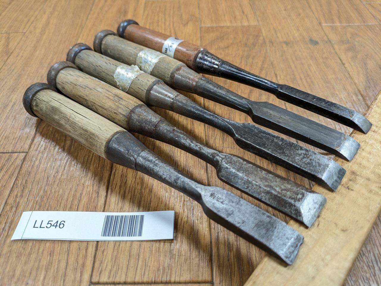 Japanese vintage chisel tataki Nomi Japan Signed Old 15.18.15.14.9mm LL546