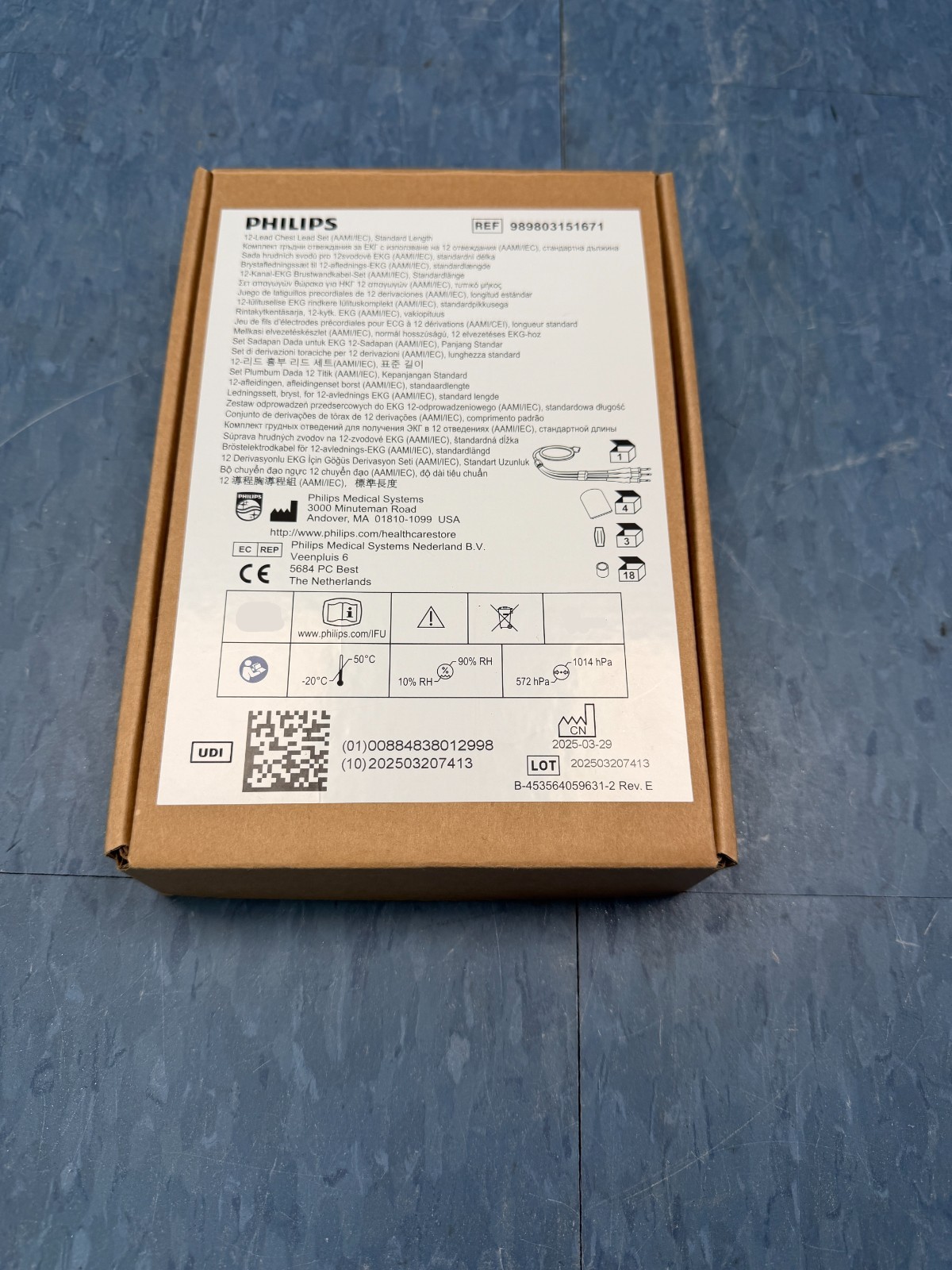 PHILIPS - 989803151671 CHEST LEAD SET BOTH AAMI AND IEC NEW in Box Free Shipping