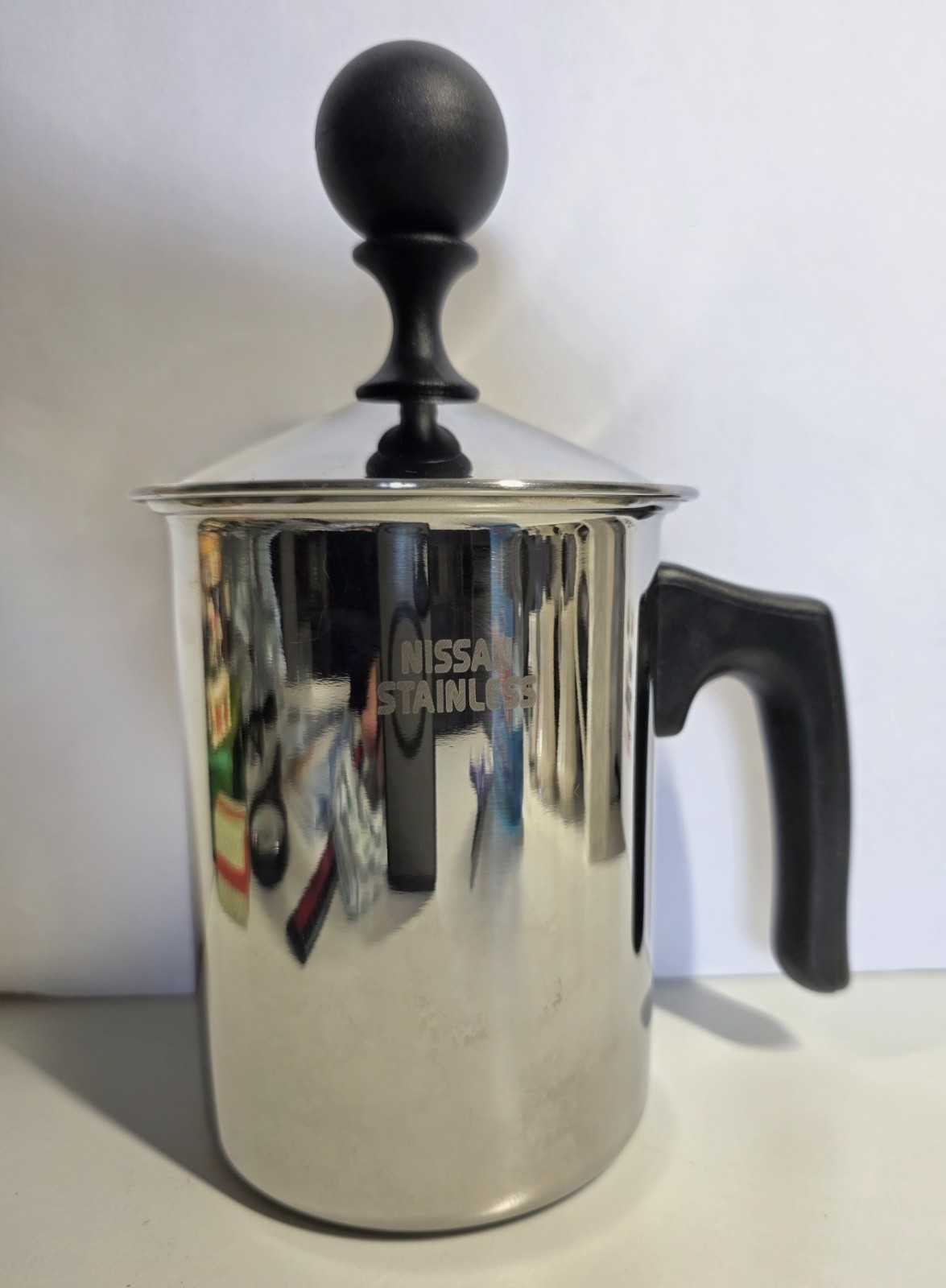 Thermos Nissan Cappuccino  Stainless Steel Milk Frothing 12 oz Pitcher Creamer