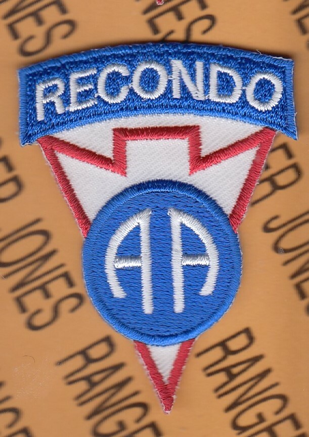 US Army 82nd Airborne RECONDO School Graduate pocket patch w/ tab