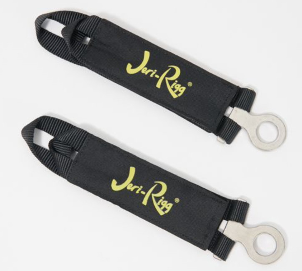 New Set of 2 Jeri-Rigg Heavy Duty Tie Down, Ratchet Strap Eye Loop Tie Down