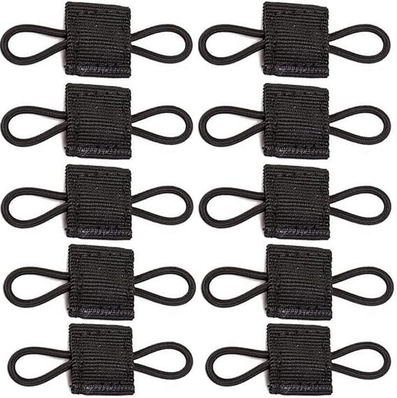 Tactical Tools Organizer Cable PTT Retainer MOLLE System Elastic Strings Straps