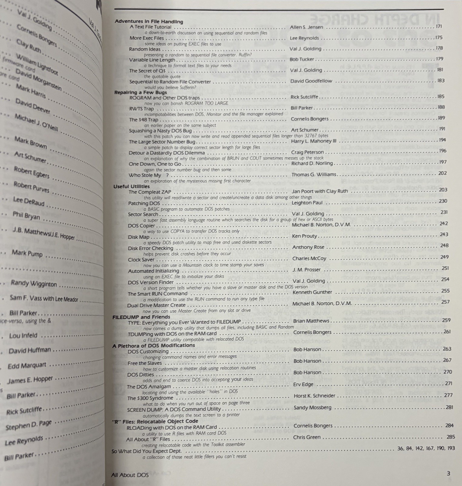 Call-A.P.P.L.E. Book No. Three All About DOS Computer User Group Circa 1978