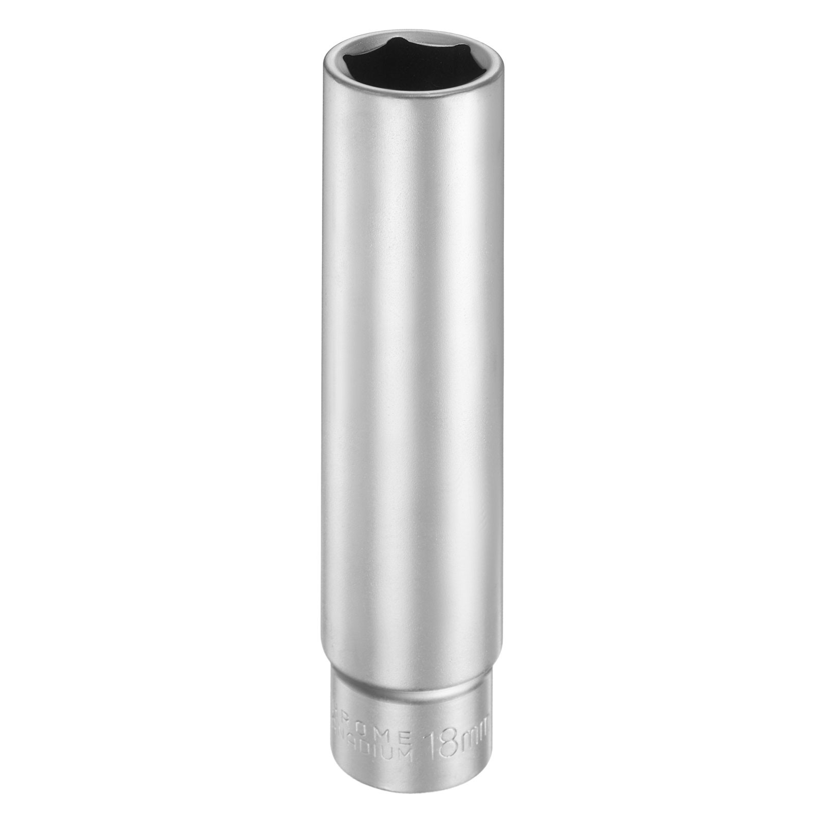 6 Points Deep Socket 1/2" Drive 18mm Nickel Plating Flip Sleeve 4.7" Long