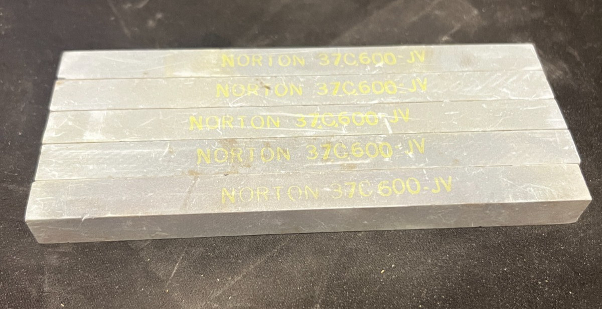 New Norton 37C600 JV  1/2" Square x 6" long Dressing Stones Set of 5