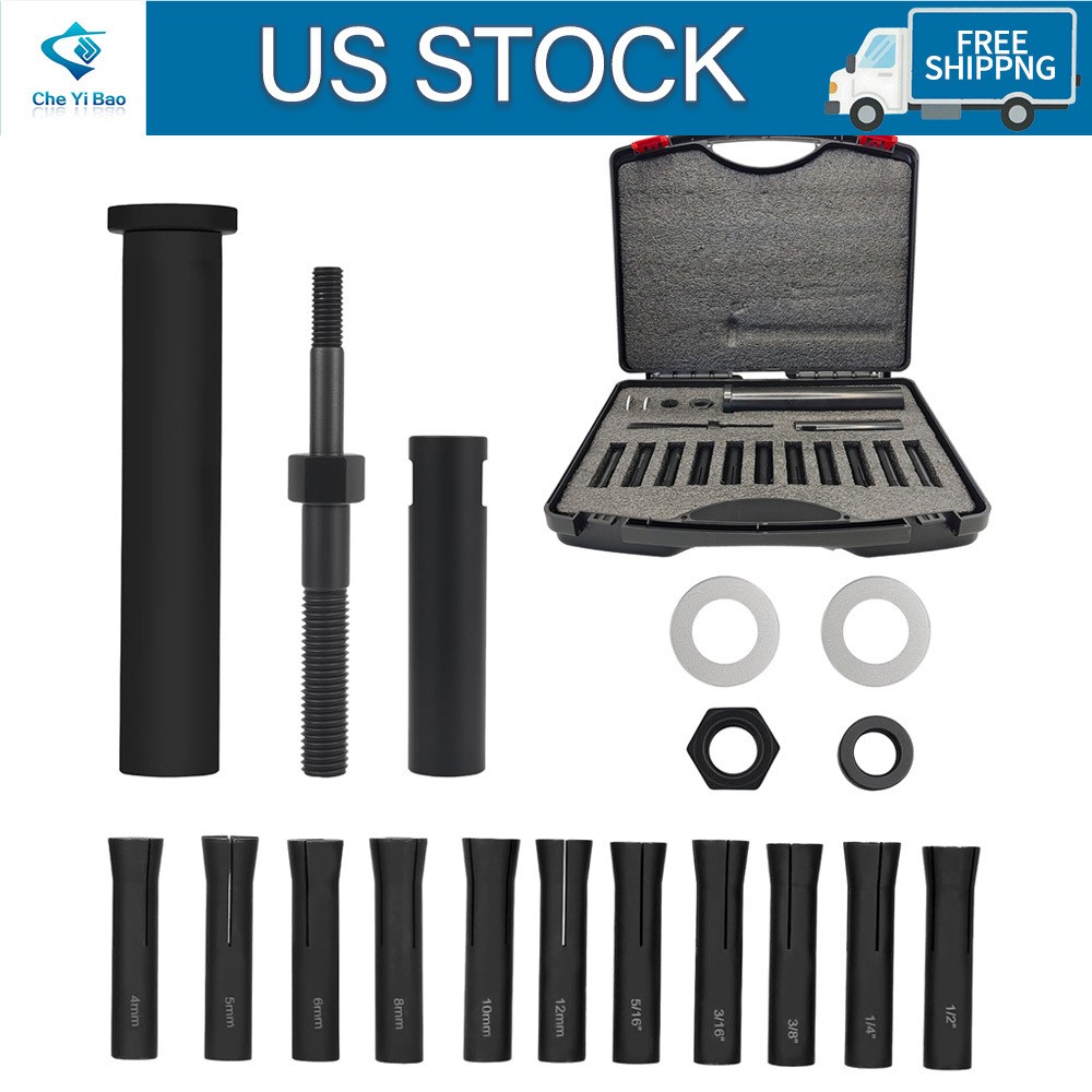 18pcs 95400 in-Line Dowel Pin Puller Master Set Includes Both SAE&Metric Collets