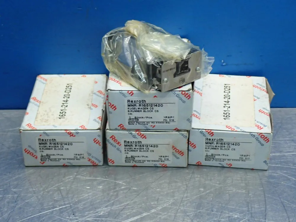 REXROTH LINEAR GUIDE RUNNER BLOCK, 4PCS R165121420