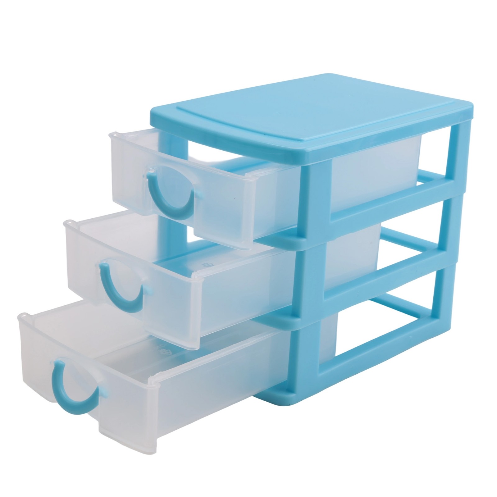 translucent Drawer type plastic Storage Box（ 3 Layers） H2C37143