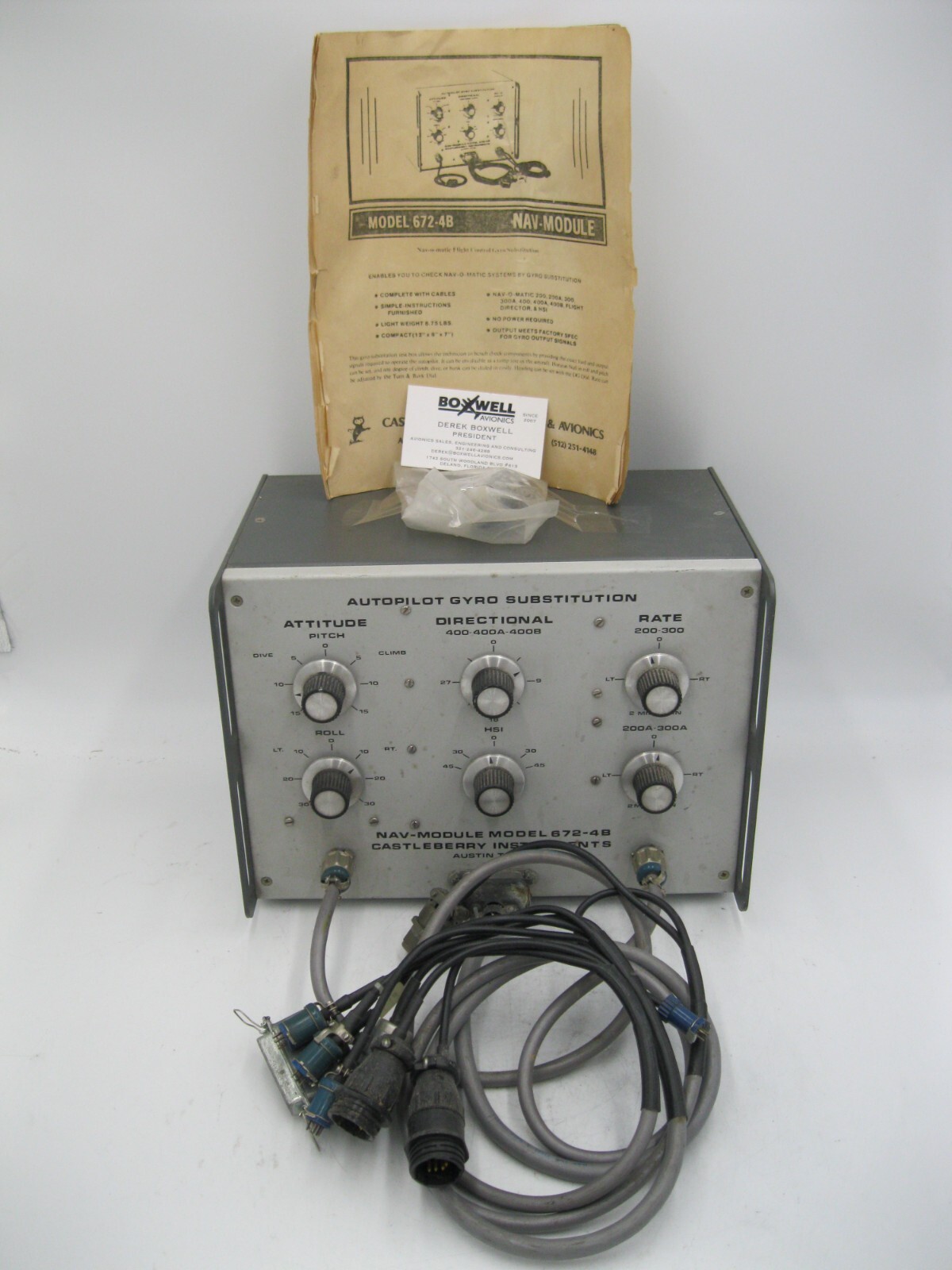CASTELBERRY INSTRUMENTS & AVIONICS NAV-MODULE PN: 672-4B