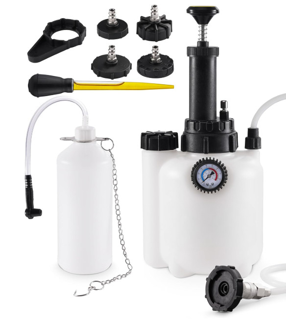 Kit de purga de líquido de frenos de 3 L con botella de 1 L, herramienta de purg