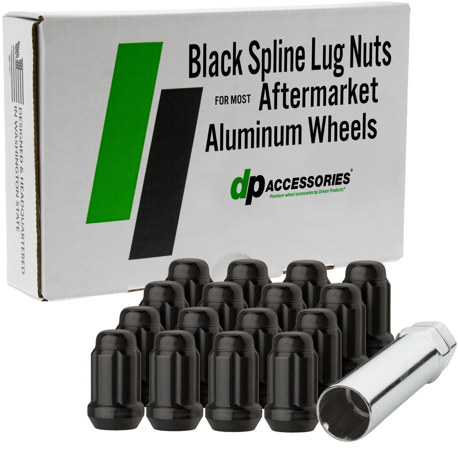 DPAccessories Lug Nuts Compatible with 1992-1995 Toyota Paseo | Black Spline ...