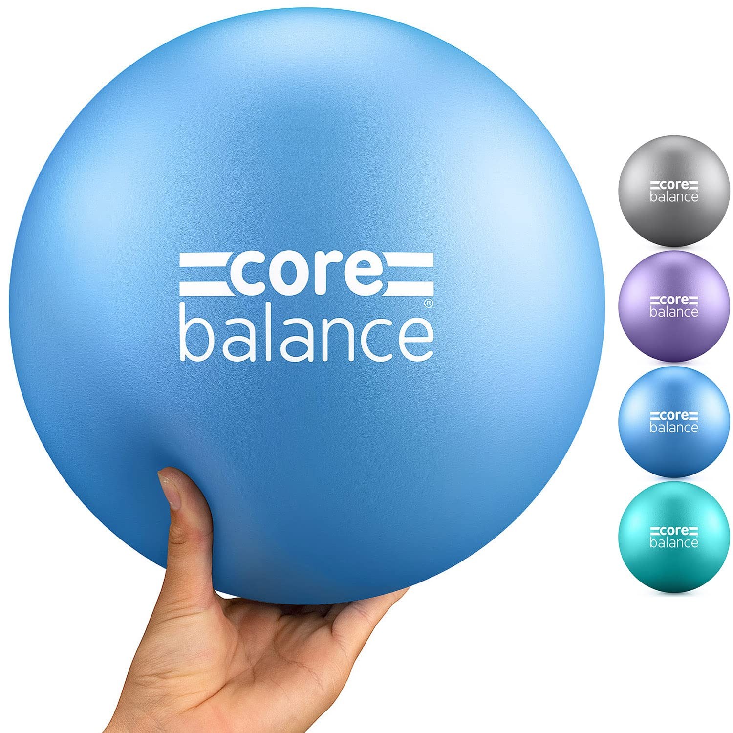 Pilates Ball 9 Inch Anti Burst With Inflation Tube - Mini Exercise Ball for P...