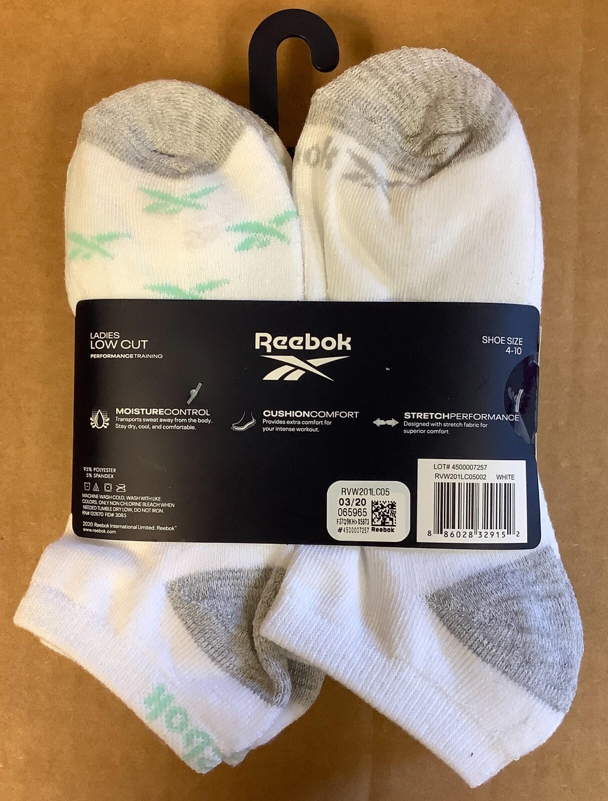 Reebok Ladies Low Cut Performance Training Socks ~ 6 Count ~ FREE SHIPPING ~