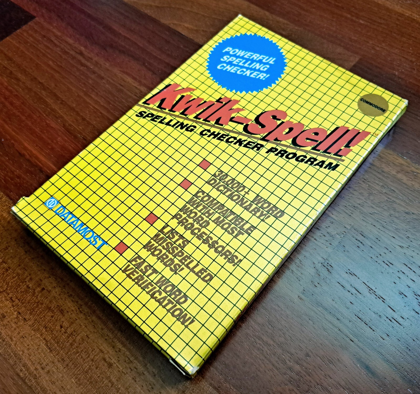Kwik-Spell!, Datamost, Commodore, 1985, Diskette, Vintage Spell Check Software