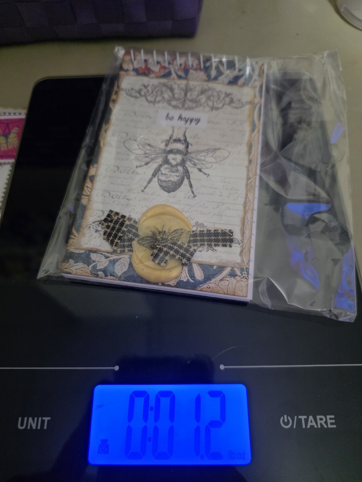 Golden Garden: Hand-Embellished Bumblebee Small Notebook