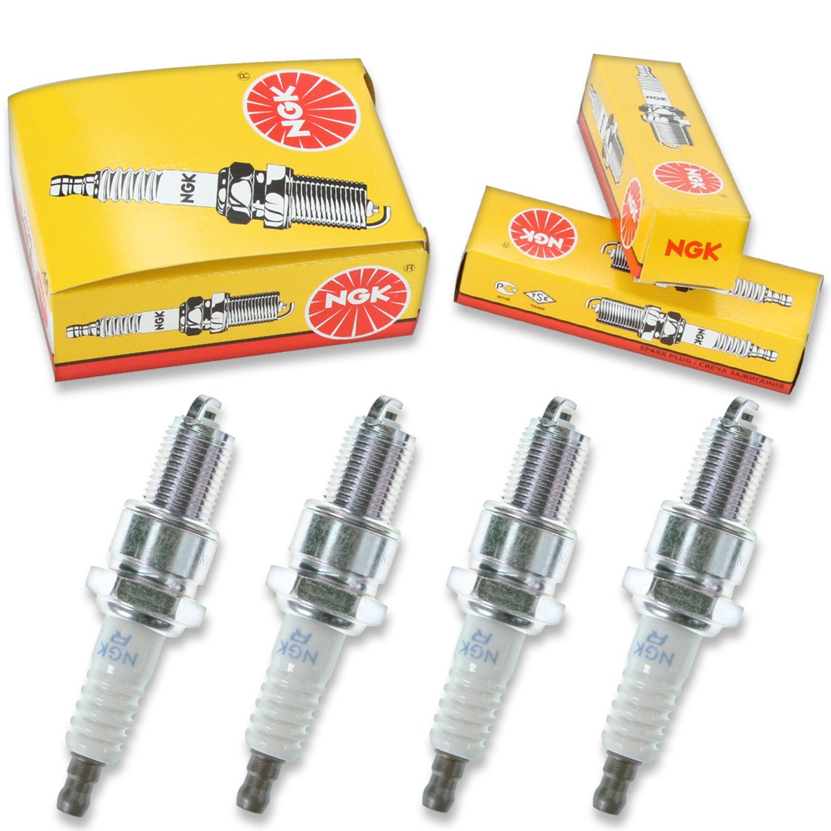 4pcs 01-03 Indian Spirit NGK Standard Spark Plugs 1442cc 87ci Kit Set Engine zd