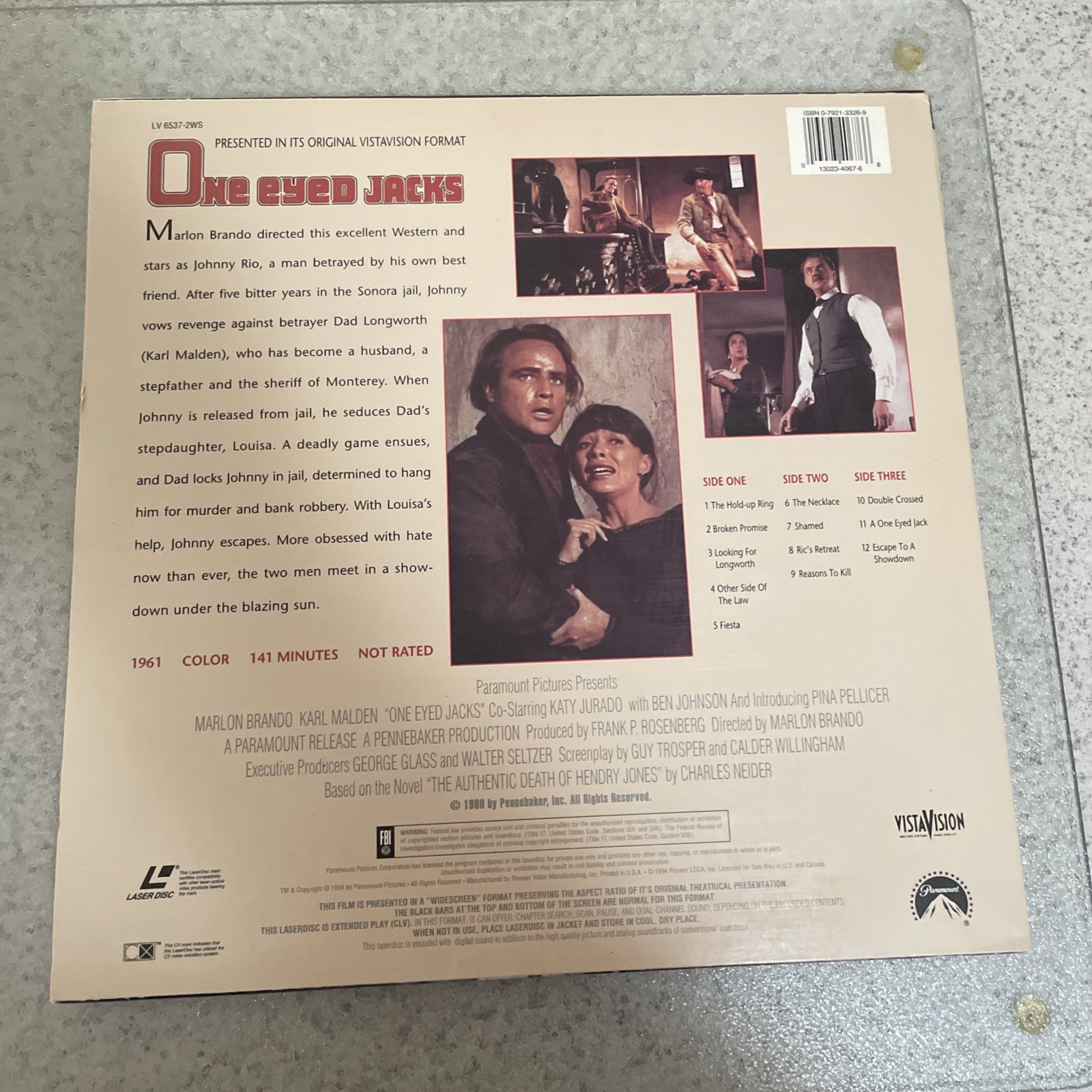 One-Eyed Jacks - Laserdisc - Excellent Condition