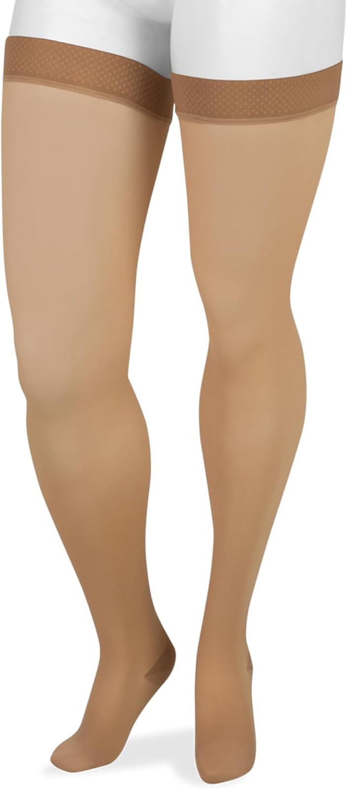 Basic 4412 Thigh-High 30-40 Mmhg Closed Toe Compression Stocking with Silicone T