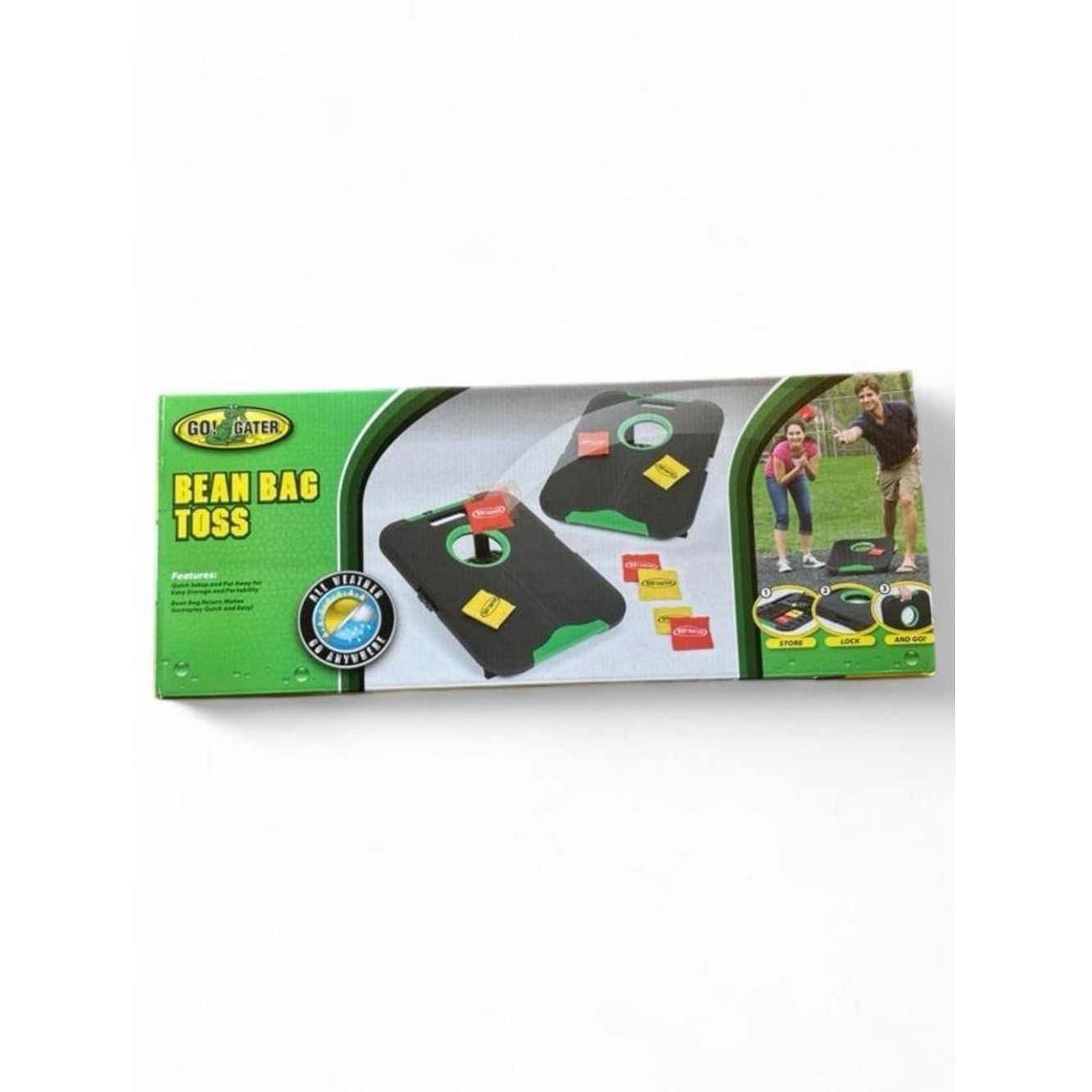 Bean Bag Toss Cornhole Game - Green and Black Portable NWT