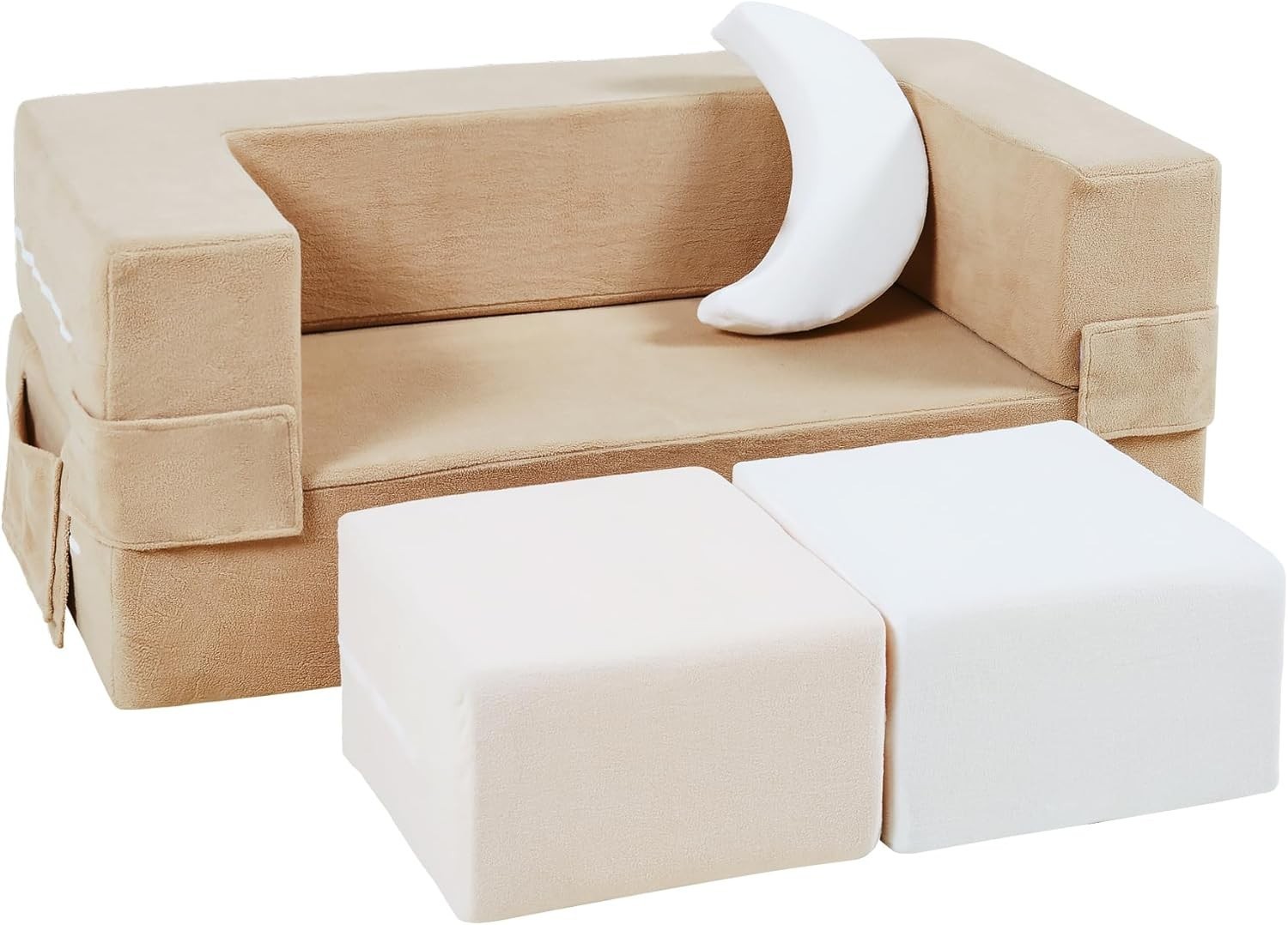 Modular Kids Sofa,Toddler Couch Foam Armchair Kids Children Convertible Plush