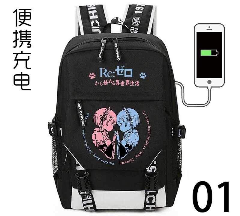 Anime Re:Zero Rem Travel Backpack Harajuku Student Schoolbag Holiday Gift #t2
