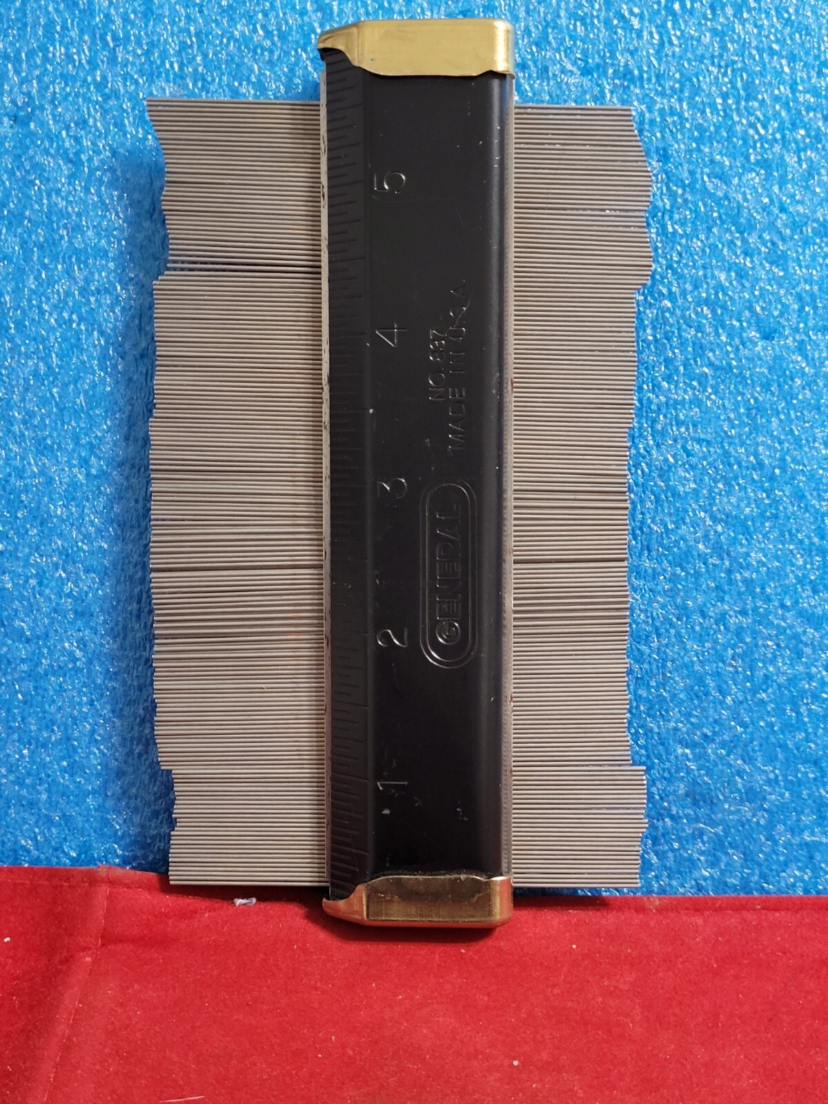 GENERAL 6" (155mm) measurement moulage gauge ruler form contour No 837.USA.OBO