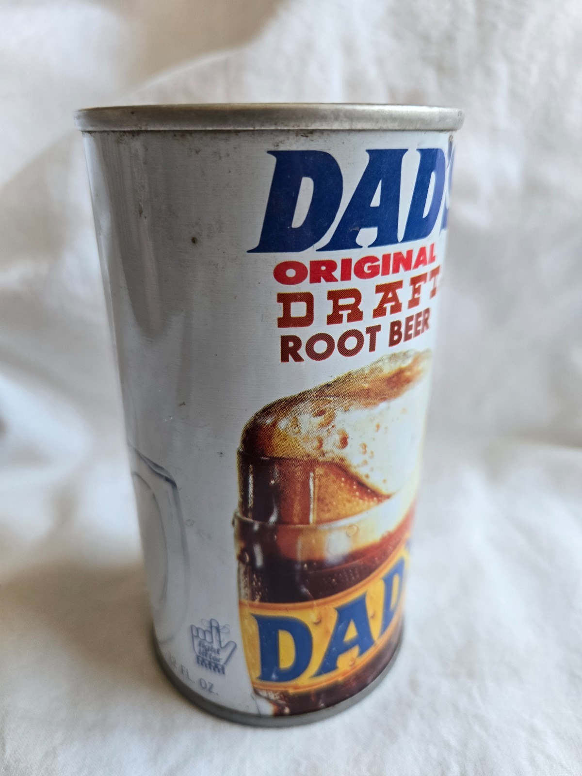 Vintage Steel Pull Tab Dads Original Draft Root Beer 12 oz Empty Can #J