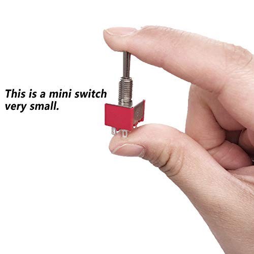 Twidec/6Pcs Mini Momentary Toggle Switch DPDT 3 Position 6 6Pin（ON)-OFF-(ON)