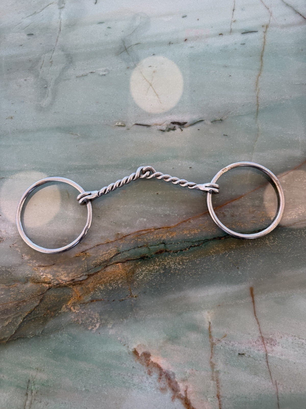 Twisted Wire Snaffle Bit Metal Ring Style English Horse Tack