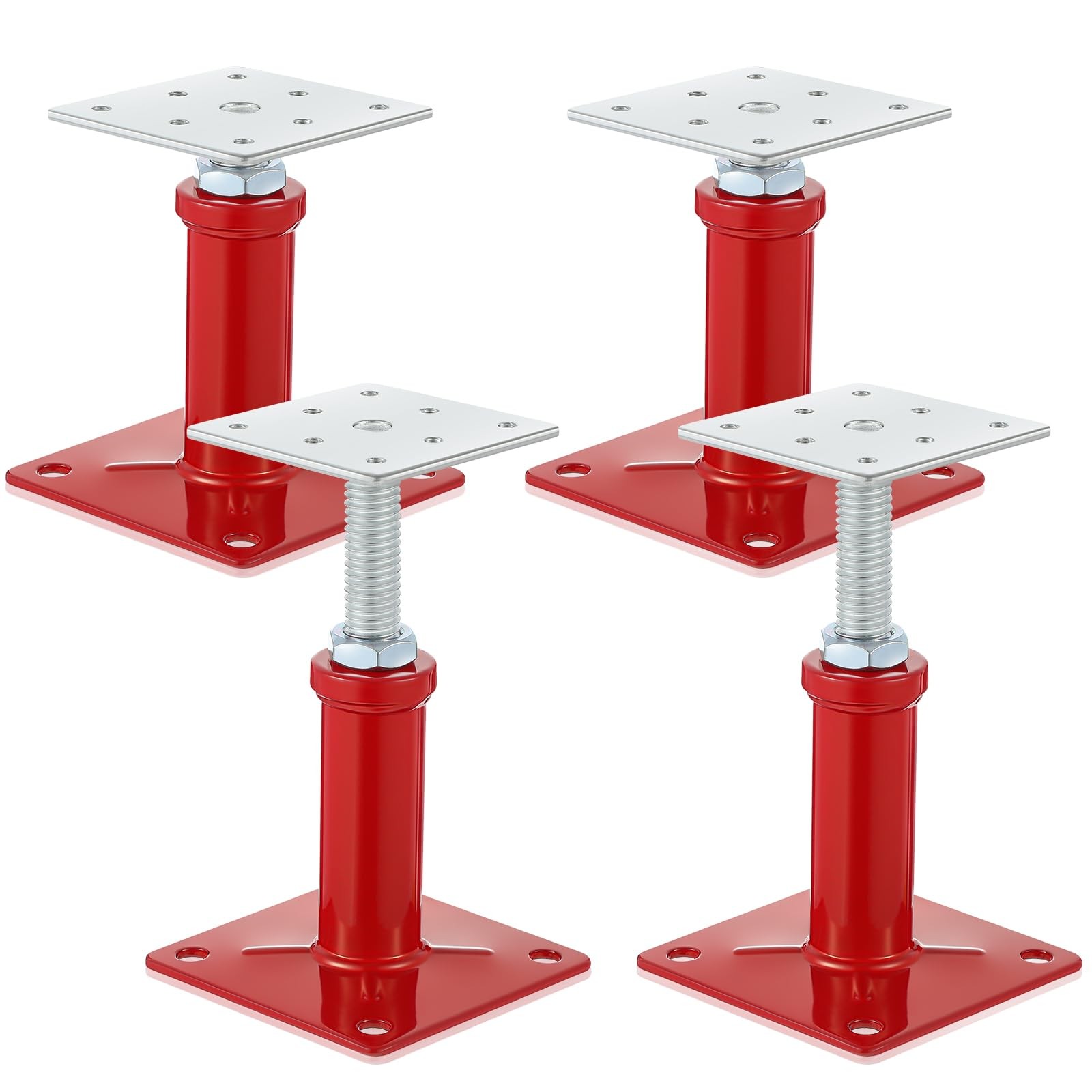 4 Pcs Adjustable Jack Post, 4.3-7 Height Range, Basement Floor House Screw Ja...