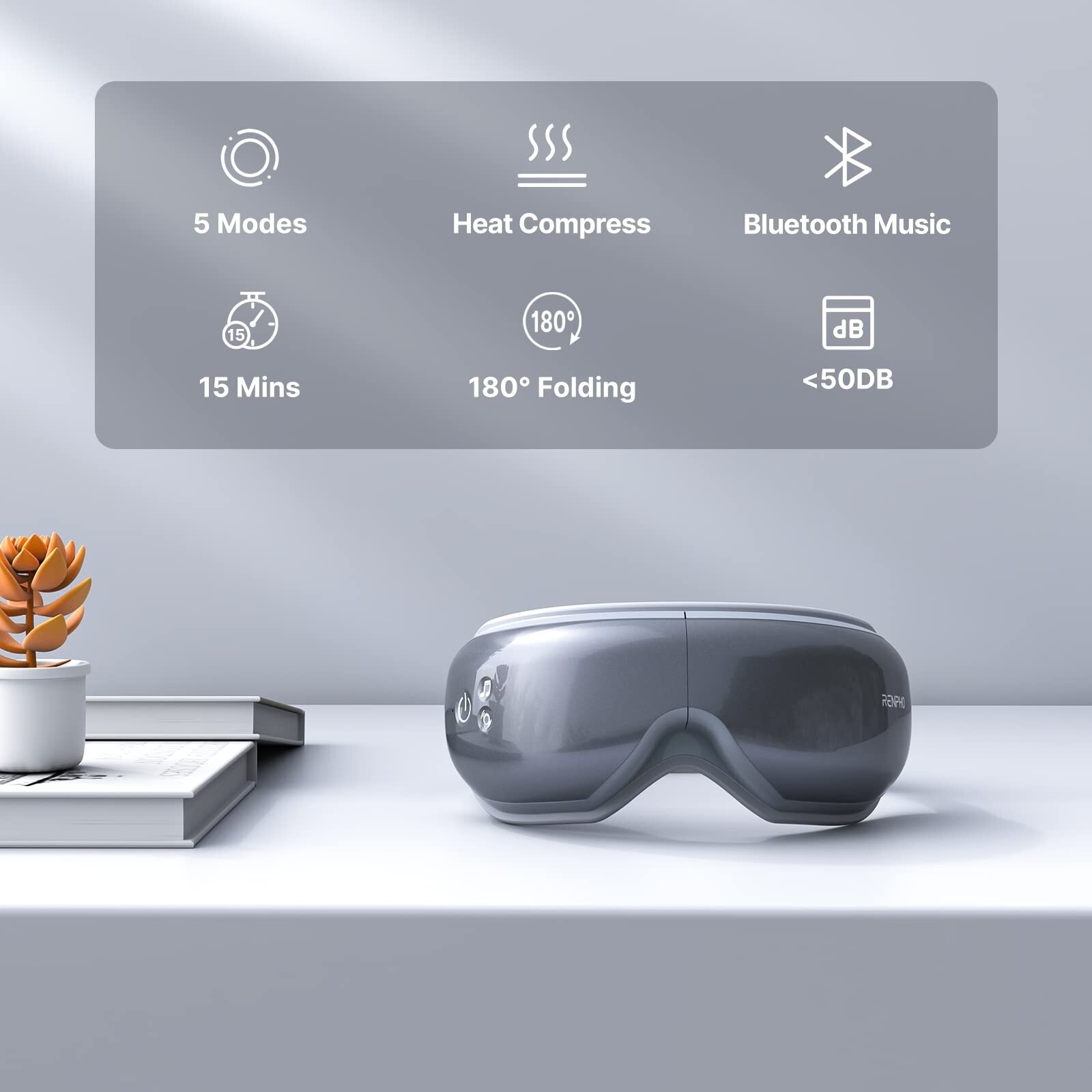 Electric Vibration Eye Massager w/ Bluetooth Eye Relieve Fatigue relaxing Machin