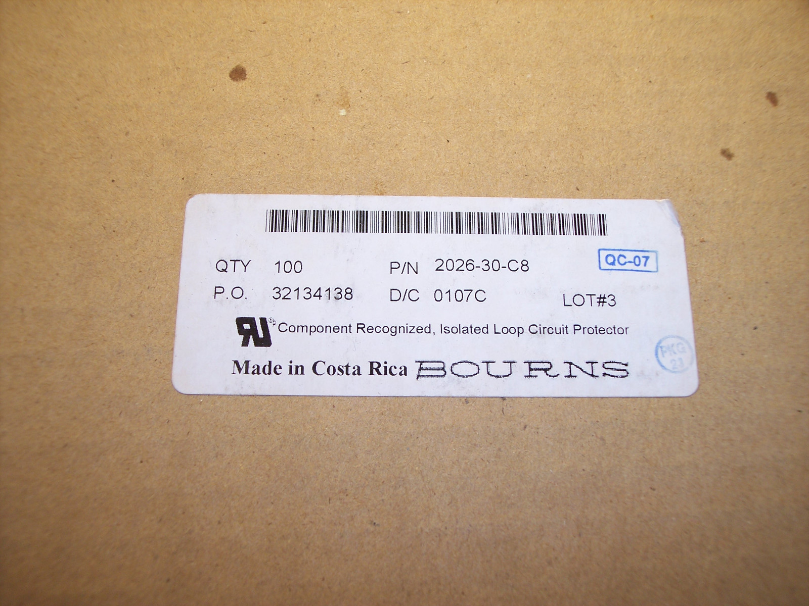 QTY (20) 2026-30-C8 BOURNS 3-POLE GAS DISCHARGE TUBES 300V 20Ka