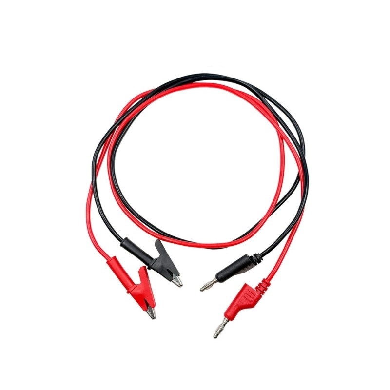 2Pcs Test Probes Leads Wire Cable Banana Plug to Alligator Clip Test Leads