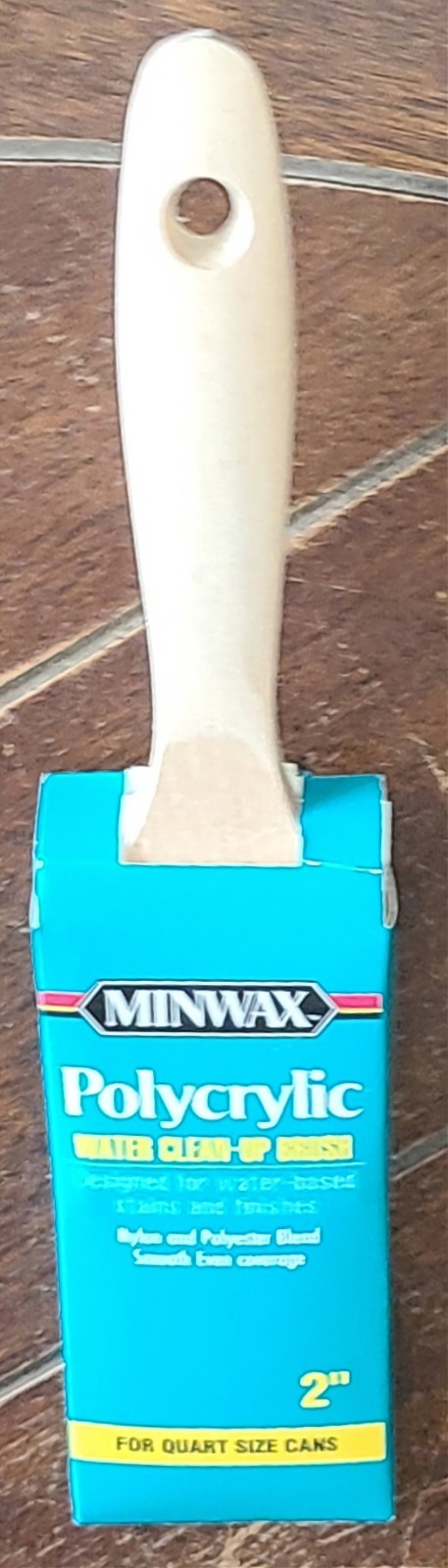 Minwax Polycrylic 2" Water Clean-Up Brush -Nylon & Polyester Blend- #427320008