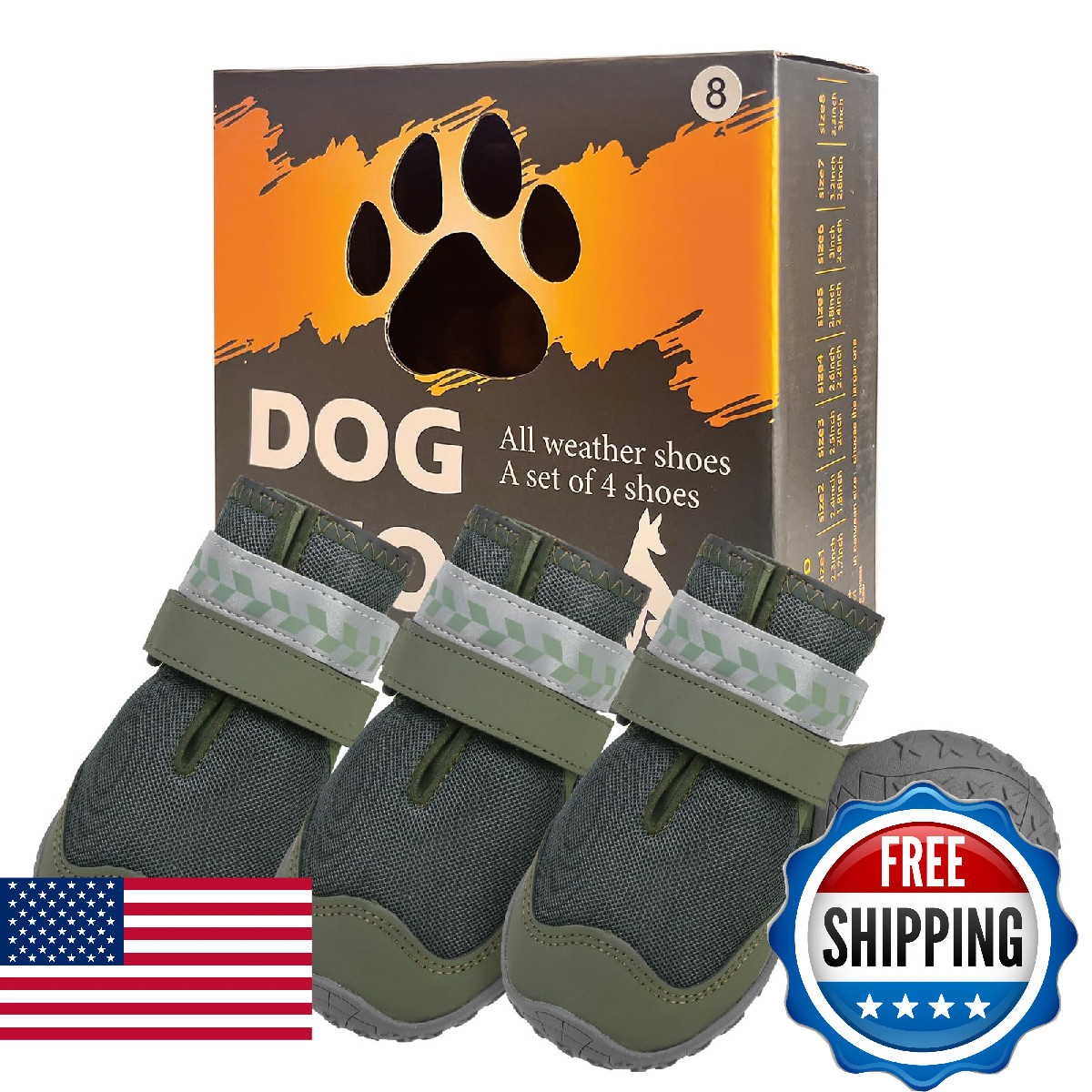 BEAUTYZOO Waterproof Dog Shoes for Winter Cold Weather, Anti Slip Dog Boots for