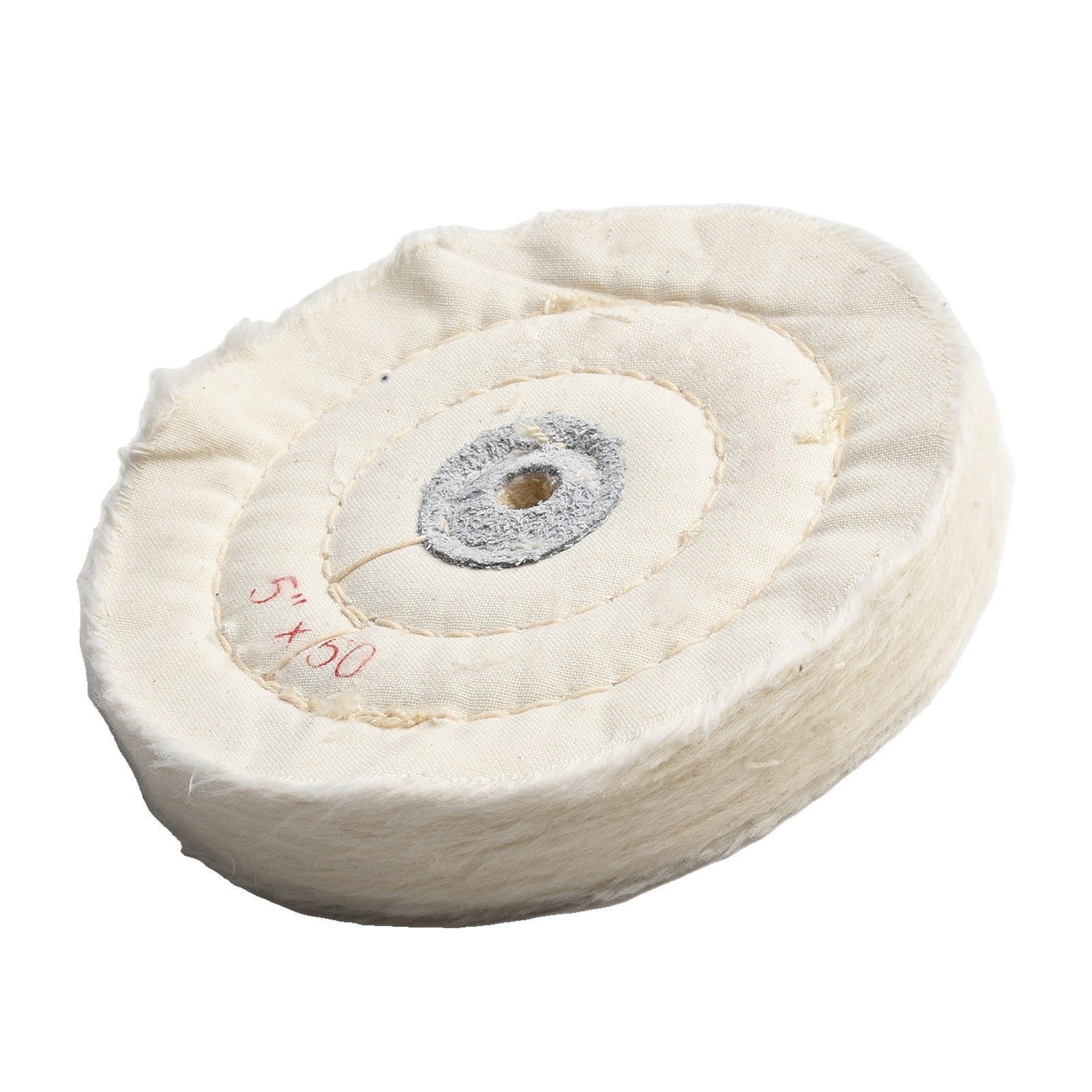 5 inch Cotton Polishing Buff Wheel 125mm x 10mm x 15mm for Stainless Steel
