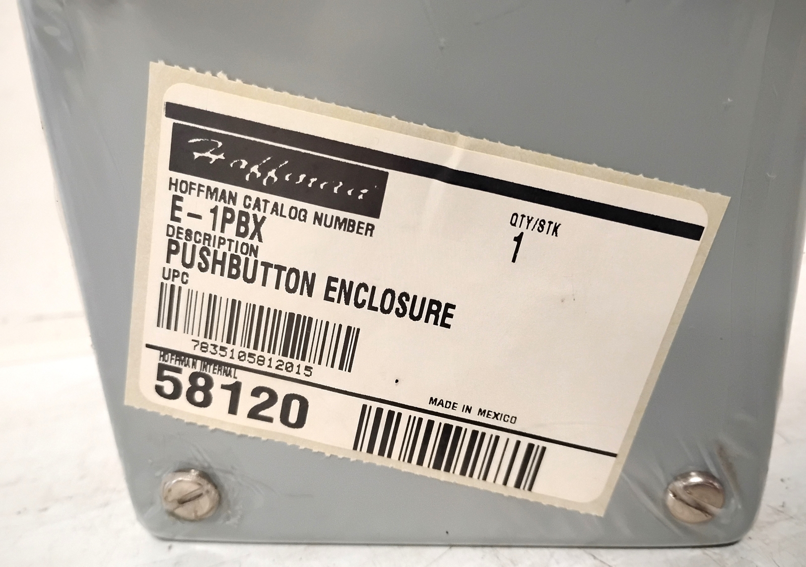 Hoffman E1PBX Gray NEMA 12 Pushbutton Enclosure