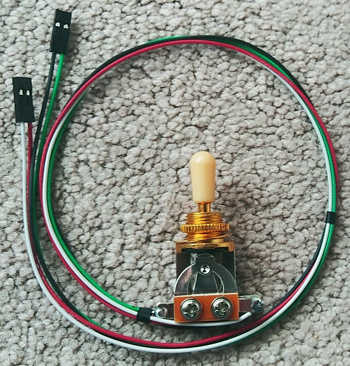 SOLDERLESS Wiring GOLD/Cr 3-WAY TOGGLE SWITCH Les Paul emg quick connect Guitar