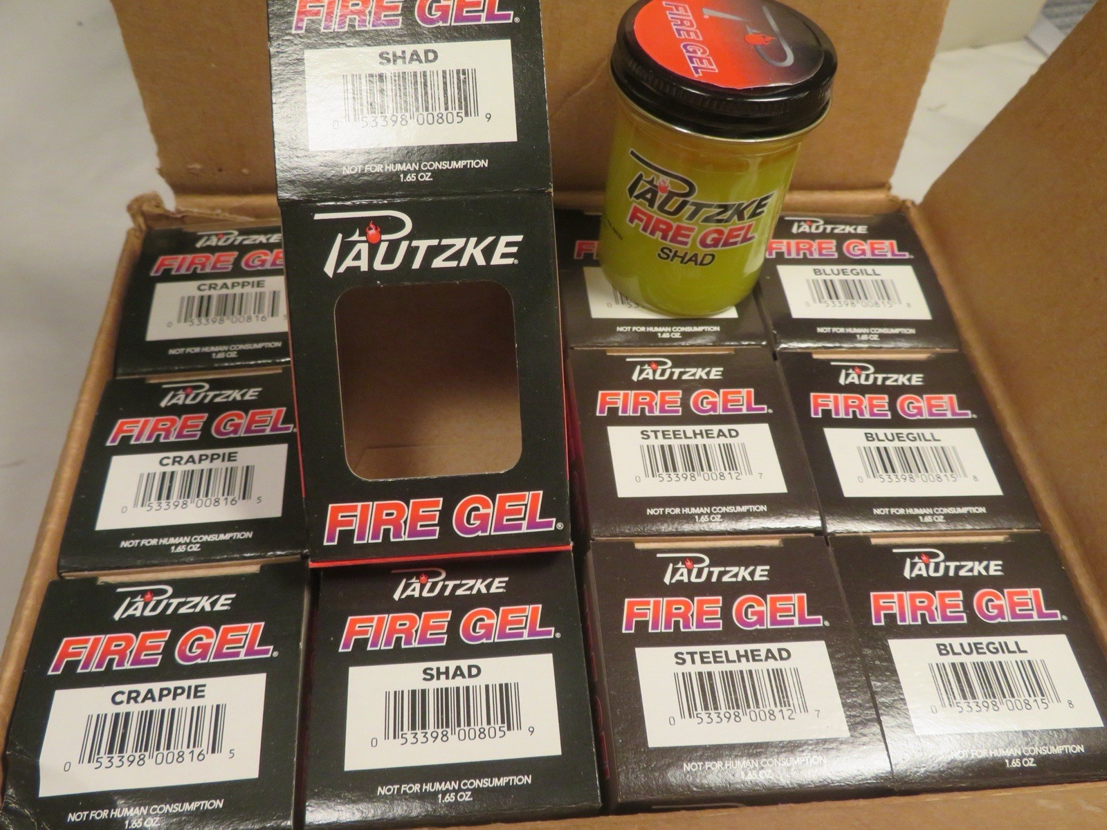 Pautzke Fire Gel Fish Attractant, 12 Jars Total, Brand New! #6858