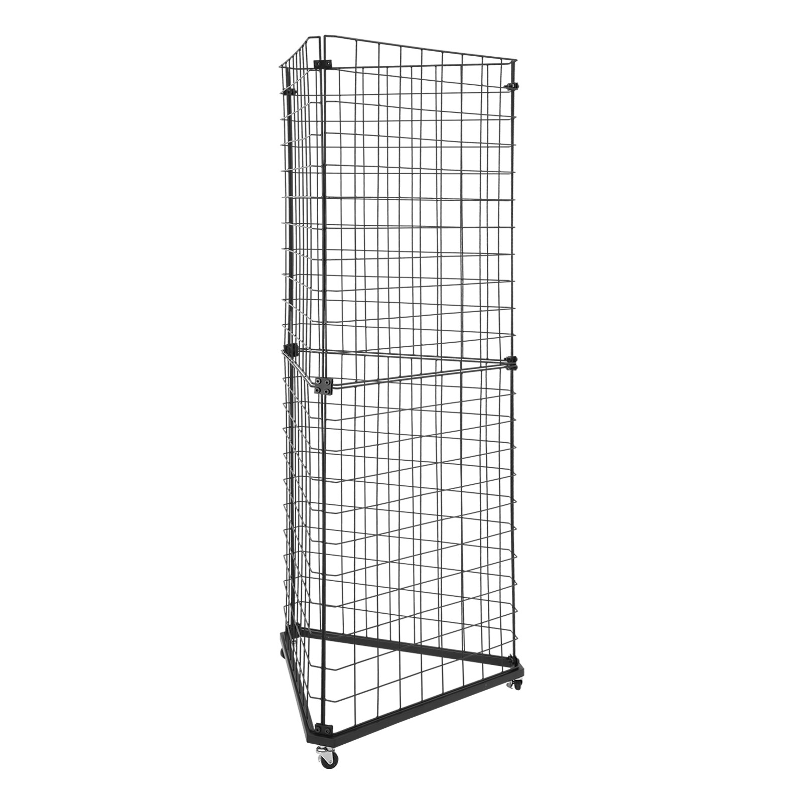 Wire Grid Panel Tower Triangle Display Stand Wire Grid for Retail Display Rack