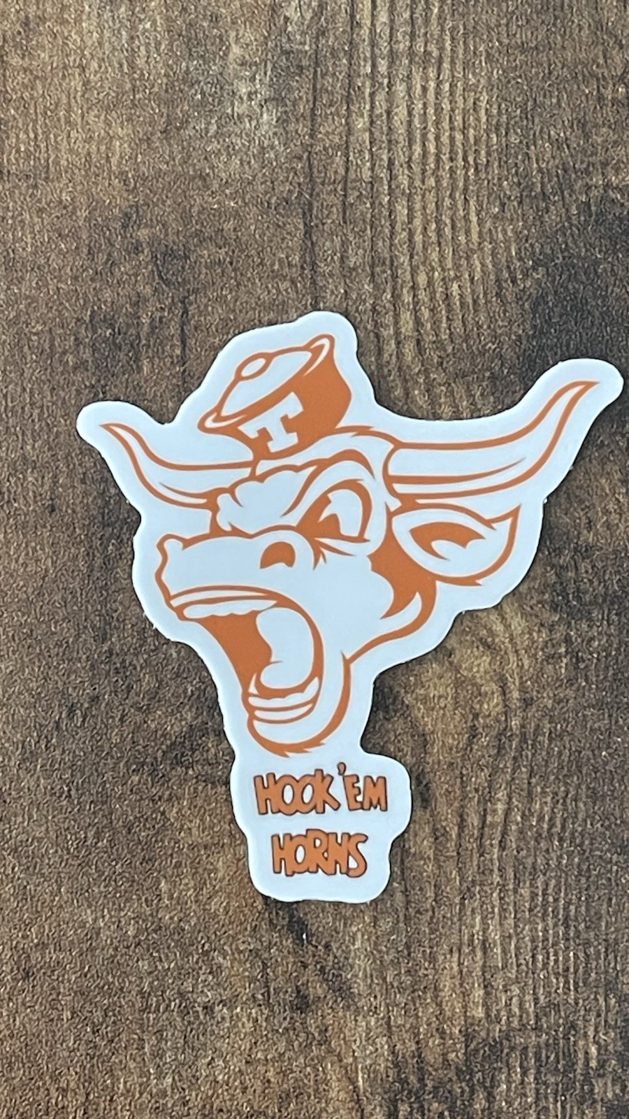 University Of Texas Longhorns  Vintage Texas Longhorns sticker Bevo Hookem