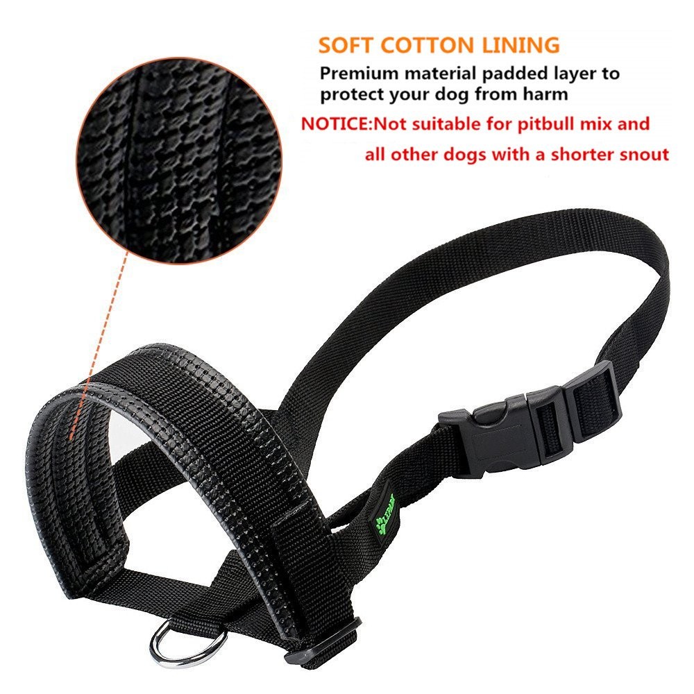 Nylon Dog Muzzle for SmallMediumLarge Dogs Prevent from BitingBarking and Che...